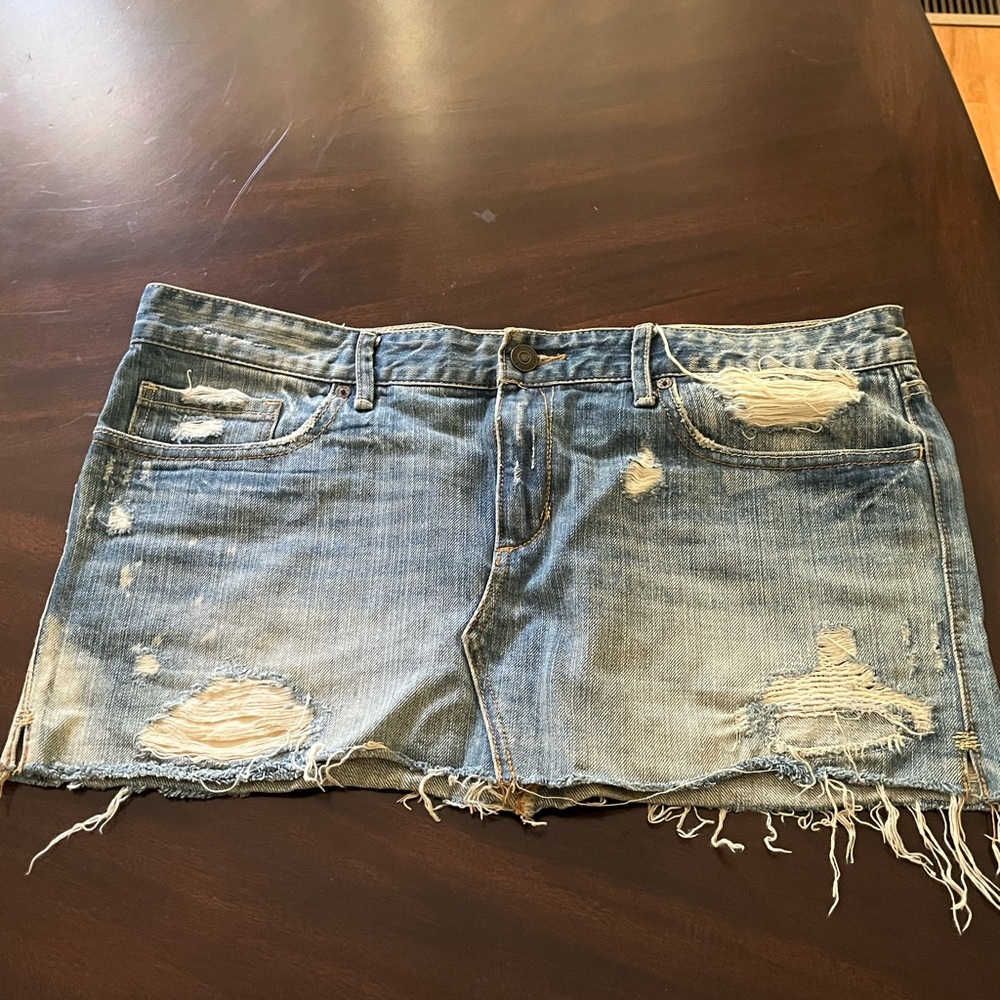 abercrombie and fitch size 10 denim skirt
